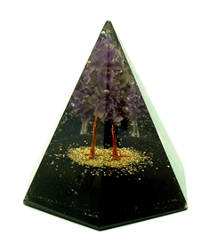 Six Sided Tree of Life Orgonite Pyramid